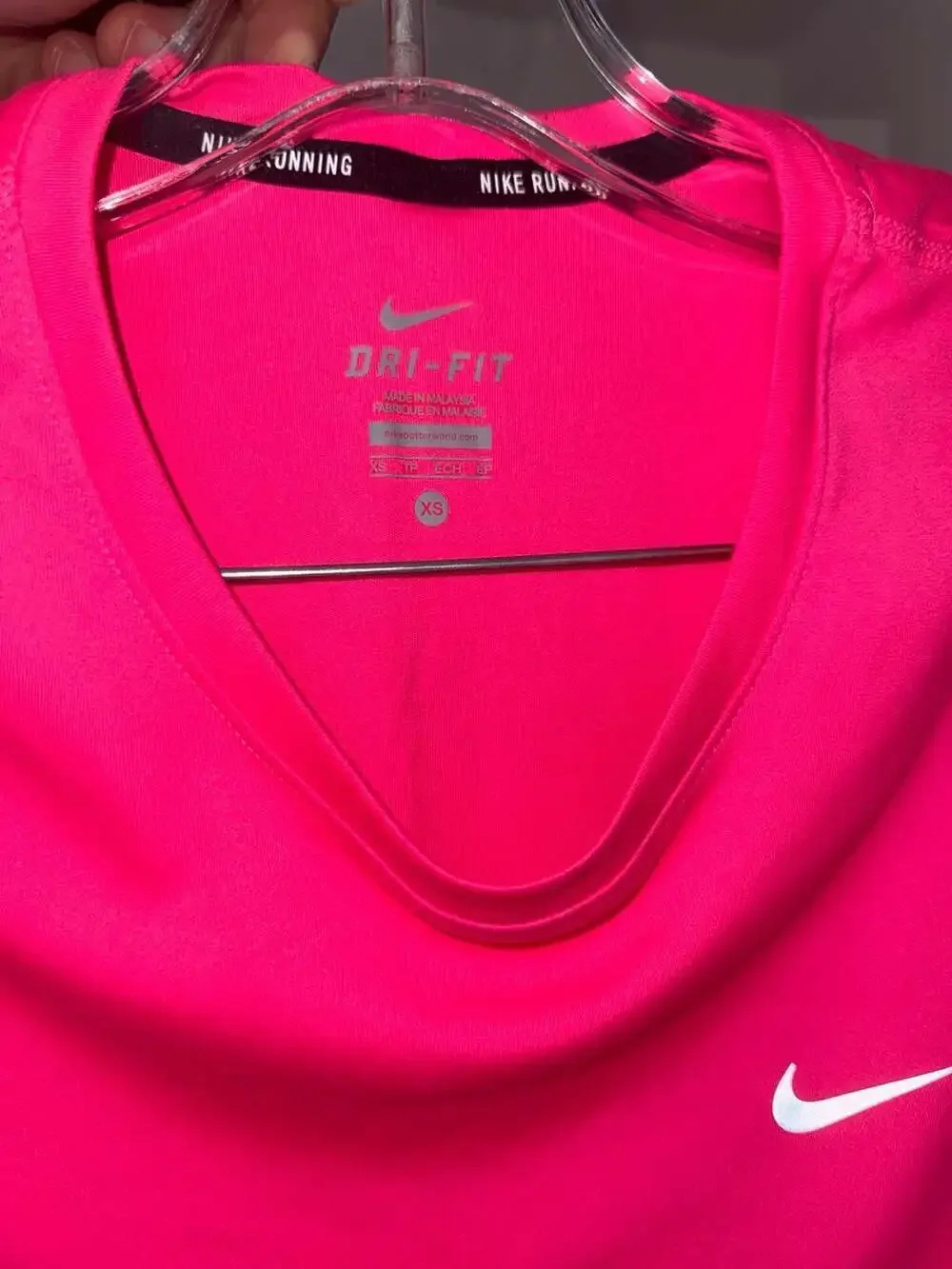 Nike Women's Dri-Fit Hot Pink Running Short Sleeve T-Shirt